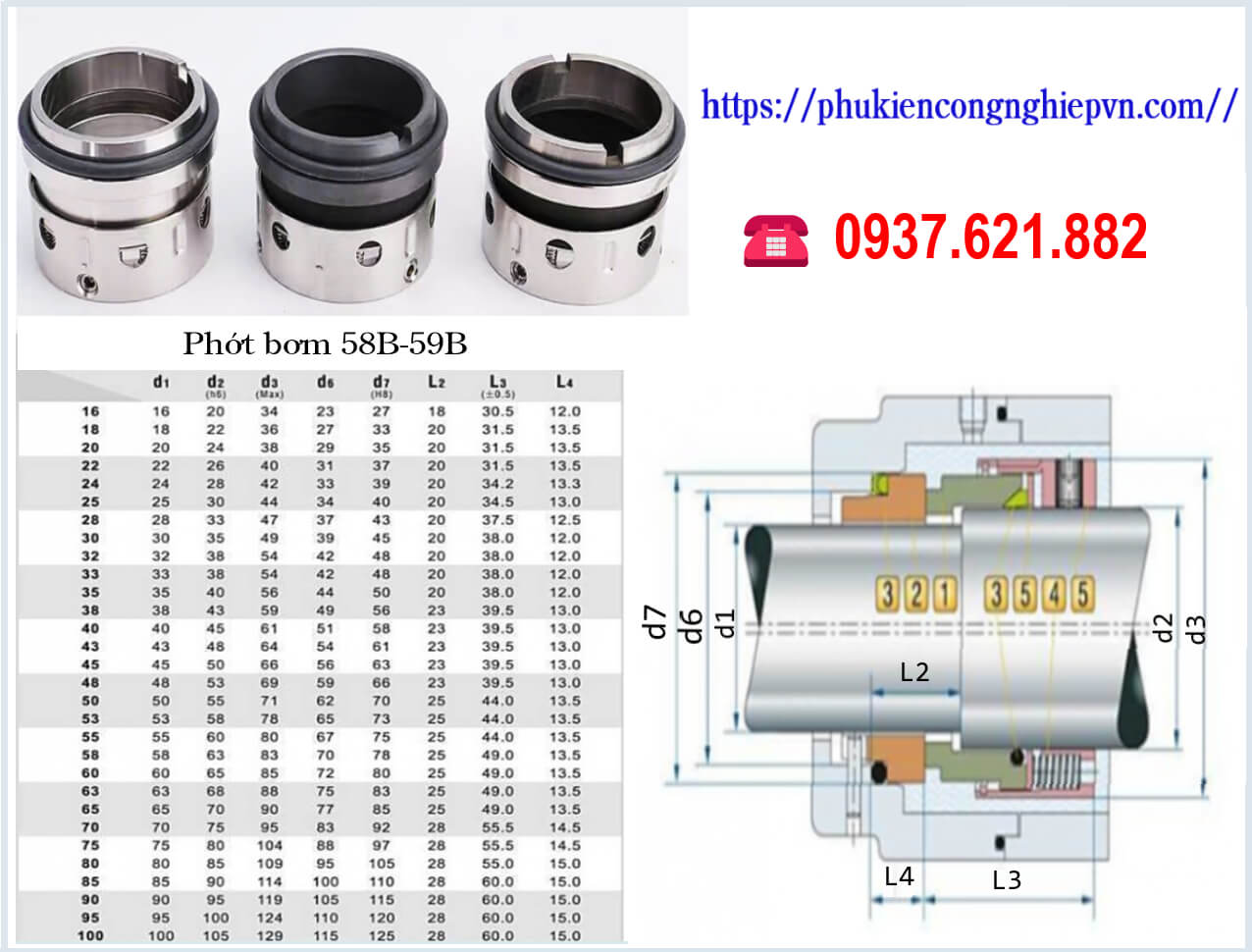 /Phớt bơm 58B,59B-4